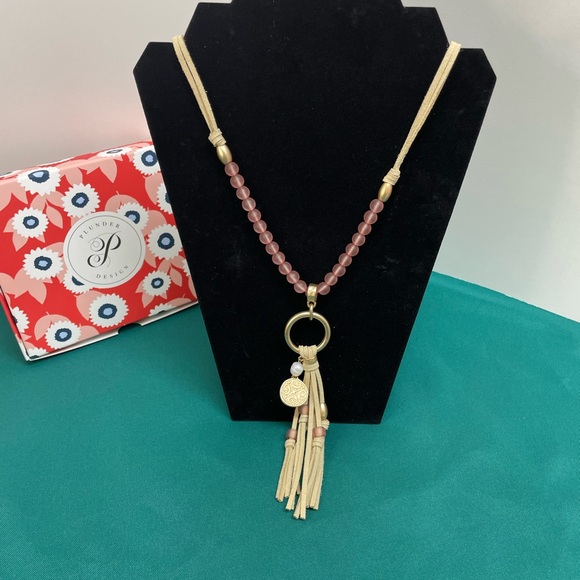 Plunder Jewelry - Plunder Leather Tassel and Bead Necklace